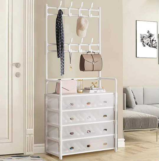 رف أحذية مكون من 5 طبقات مع تخزين للأحذية